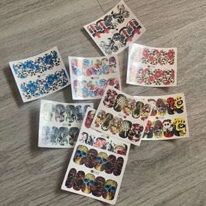 Skull & Floral Nail Wraps (pick three)